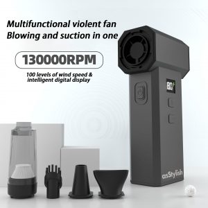 130,000RPM 2-in-1 Handheld Turbo Fan, Air Duster & Mini Vacuum - Image 4